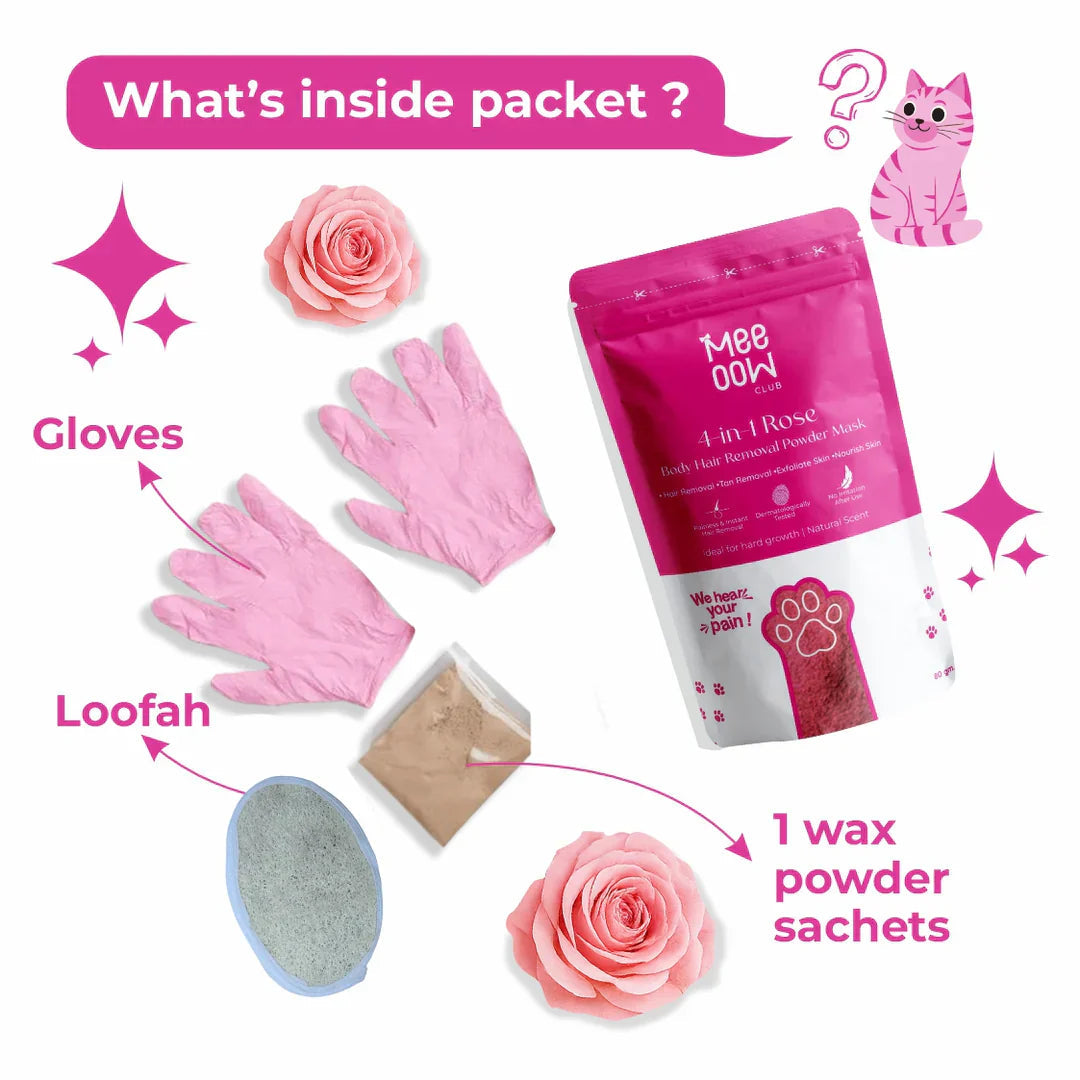 MEOW BODY HAIR REMOVAL WAX POWDER - BUY 1 GET 1 FREE