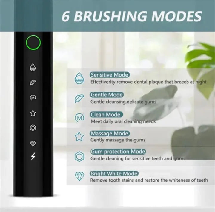 6 Modes Sonic Electric Toothbrushes for Adults