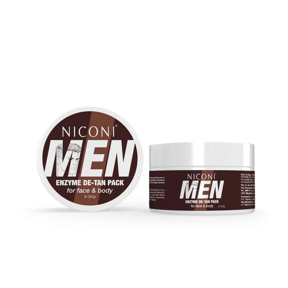 Niconi Men & Women Enzyme De-Tan Pack For Face & Body (300g)