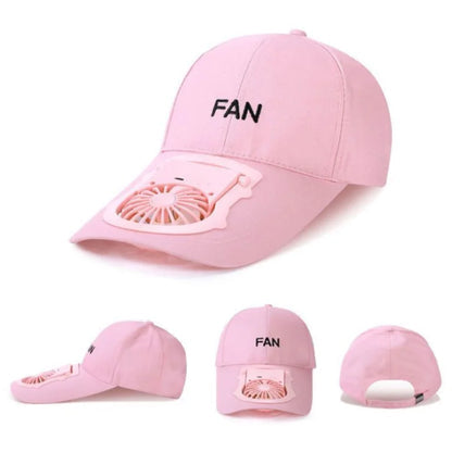 Rechargeable Fan Cap Adjustable Fabric Sun Protection