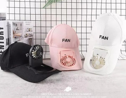 Rechargeable Fan Cap Adjustable Fabric Sun Protection