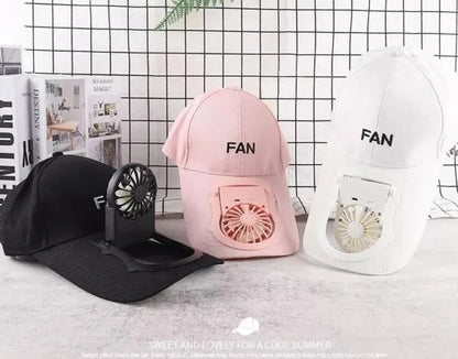 Rechargeable Fan Cap Adjustable Fabric Sun Protection