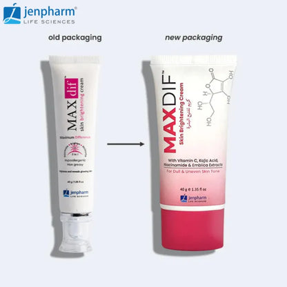 Jenpharm - Maxdif Skin Brightening Cream With Vitamin C & Niacinamide - 40gm